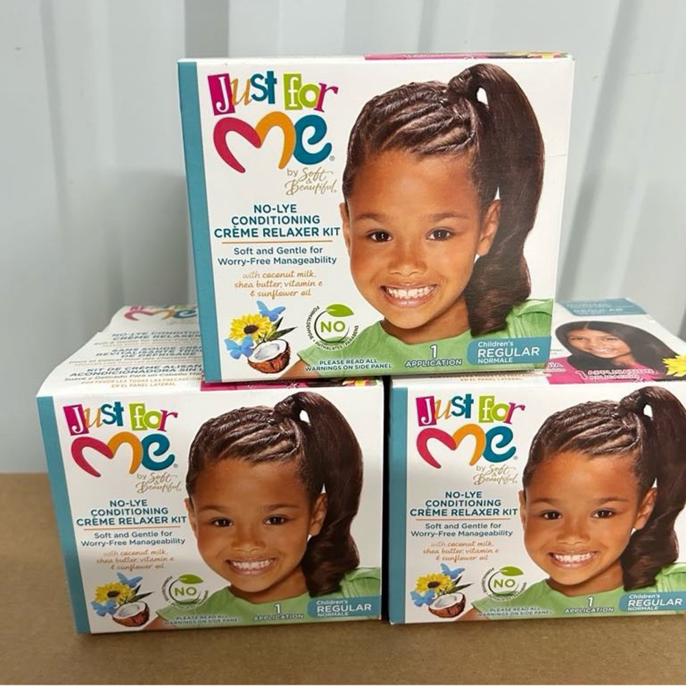 Just For Me Conditioning Crème Relaxer Kit (Bundle of 3)